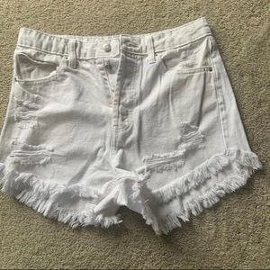 White jean shorts sz 8